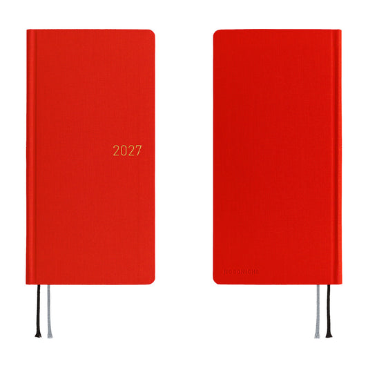 Hobonichi 2027 Weeks - Colors: Poppy Red