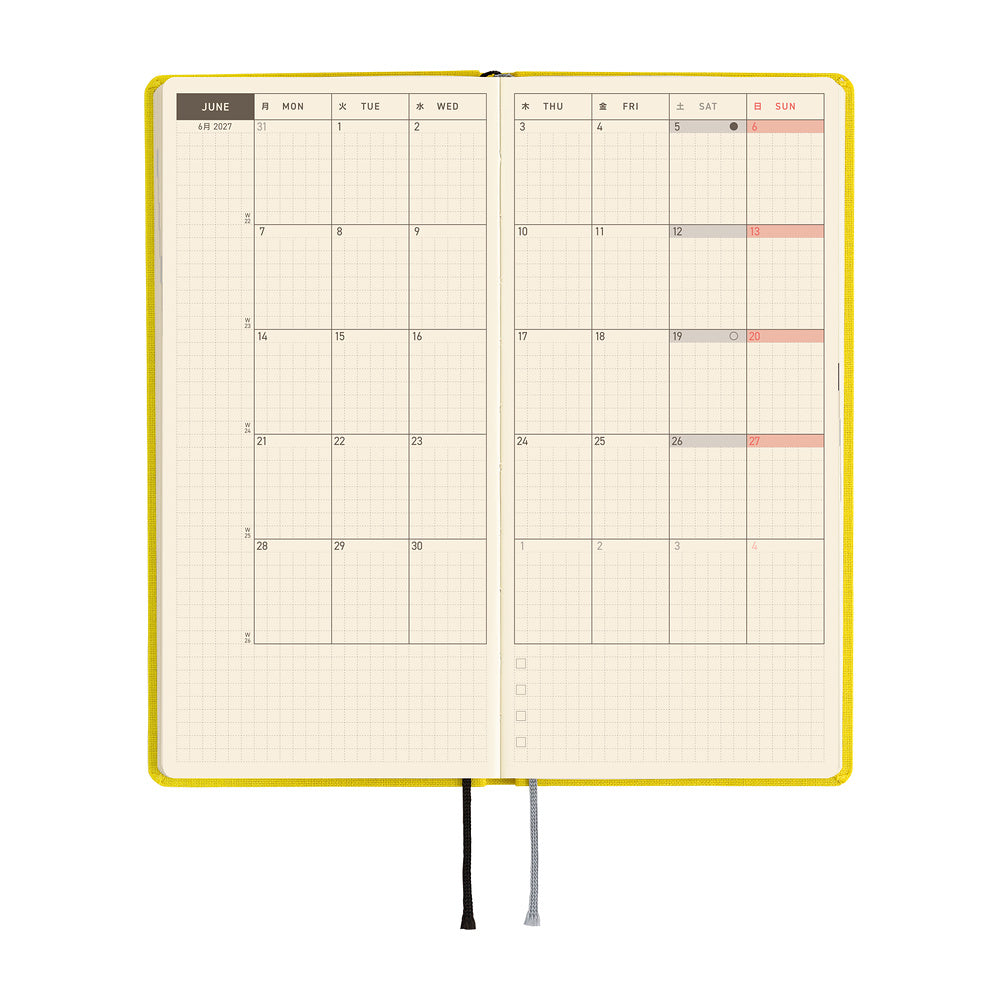 Hobonichi 2027 Weeks MEGA - Colors: Canaria Yellow