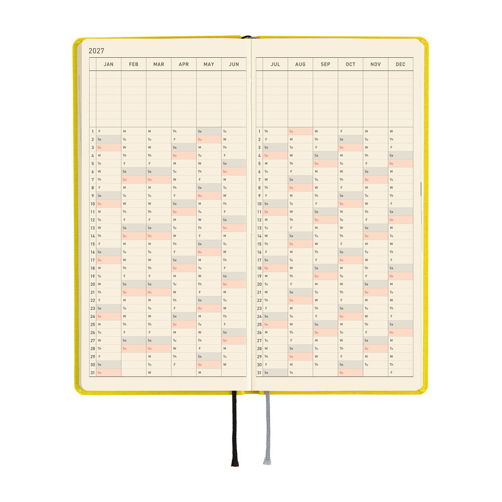 Hobonichi 2027 Weeks MEGA - Colors: Canaria Yellow