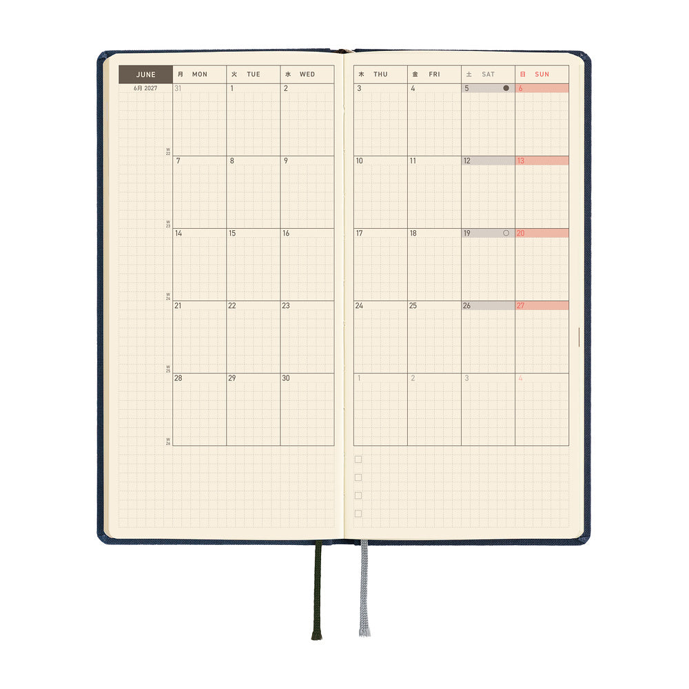 Hobonichi 2027 Weeks MEGA - Colors: Midnight Blue