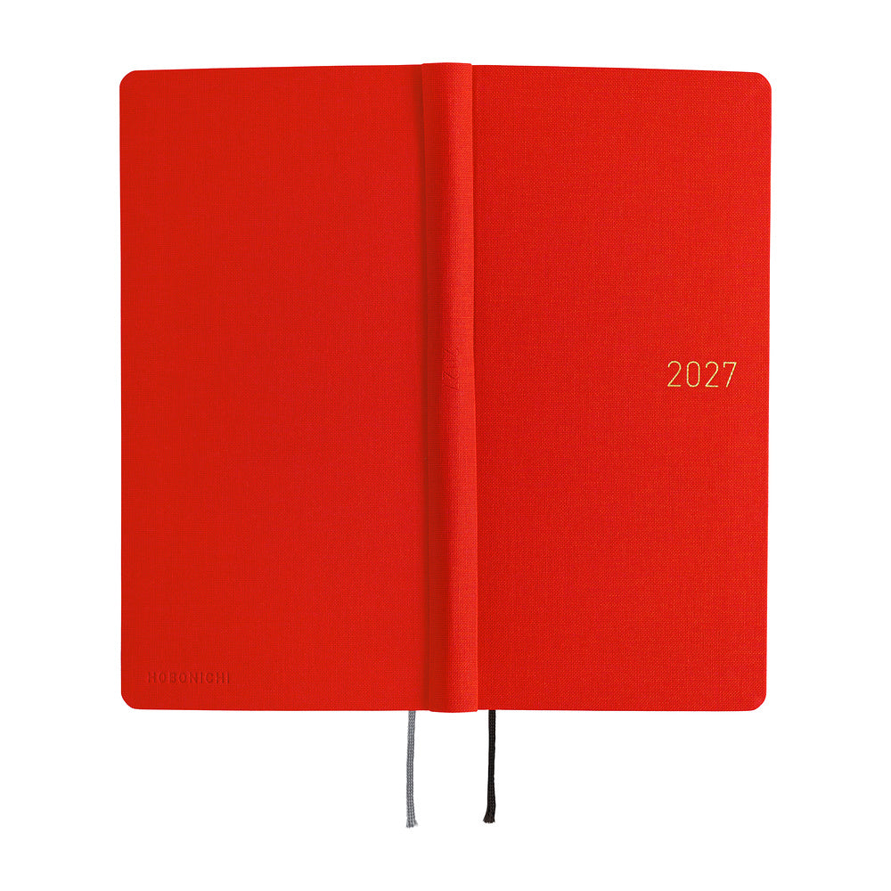 Hobonichi 2027 Weeks MEGA - Colors: Poppy Red
