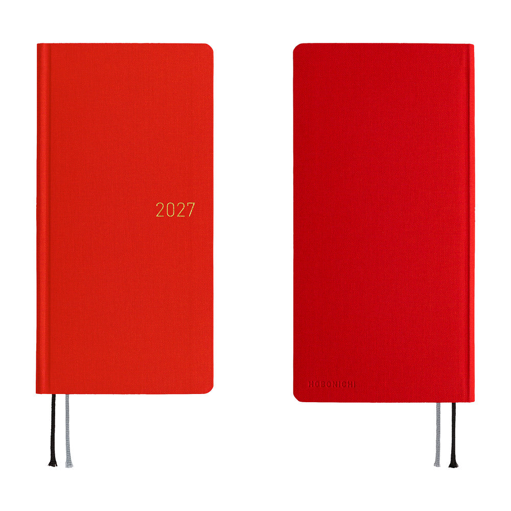 Hobonichi 2027 Weeks MEGA - Colors: Poppy Red