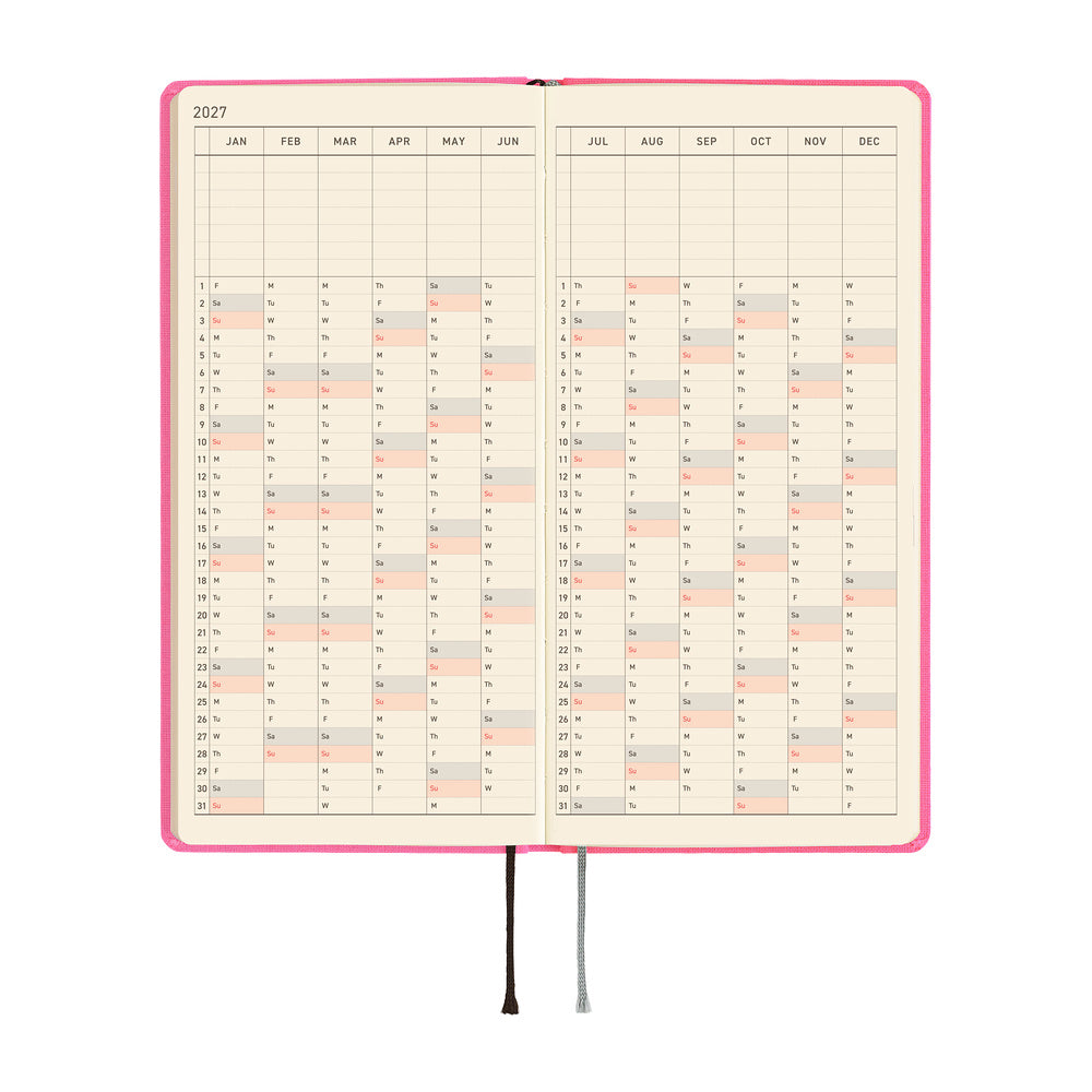 Hobonichi 2027 Weeks MEGA - Colors: Pink Sapphire