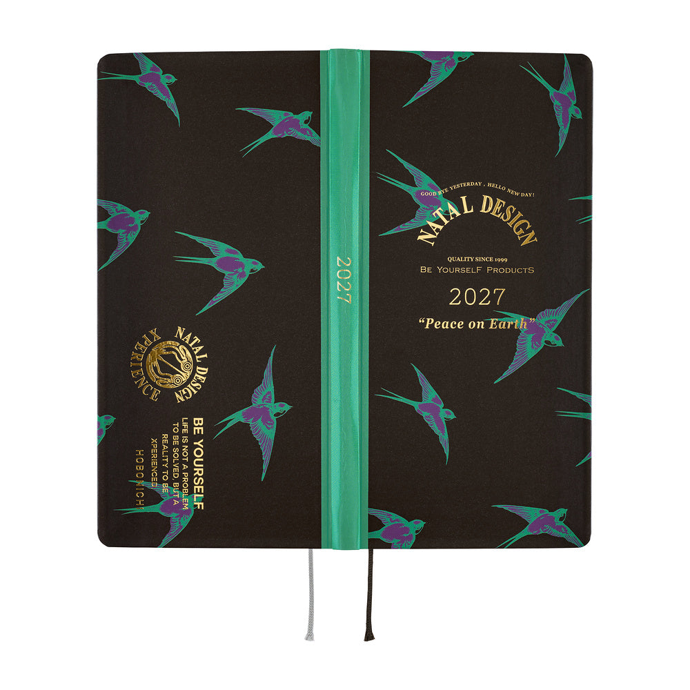 Hobonichi 2027 Weeks - Natal Design: Lucky Swallow