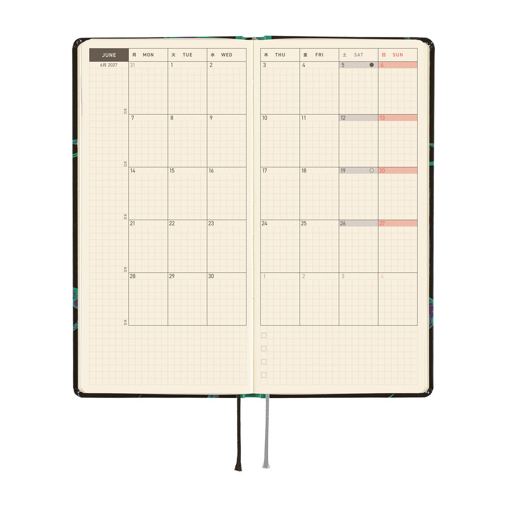 Hobonichi 2027 Weeks - Natal Design: Lucky Swallow
