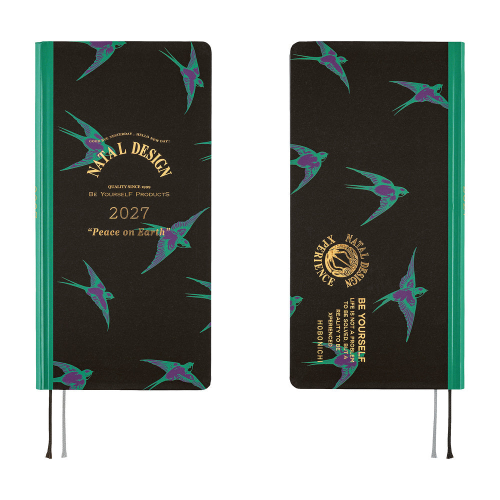 Hobonichi 2027 Weeks - Natal Design: Lucky Swallow