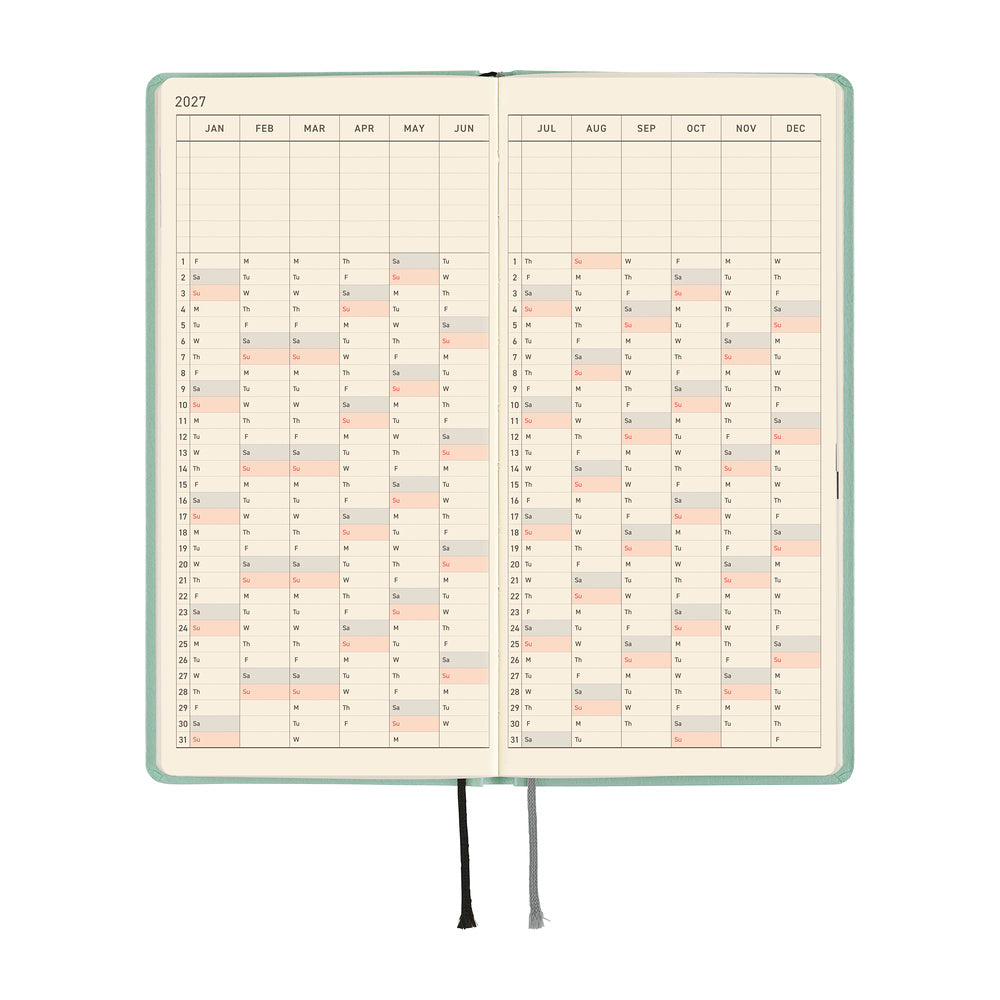 Hobonichi 2027 Weeks - Paper Series: Frosty Jade