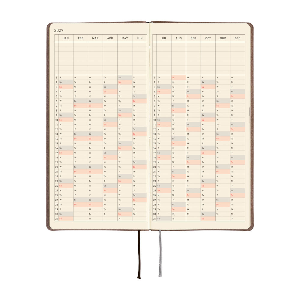 Hobonichi 2027 Weeks - Smooth: Cafe au Lait