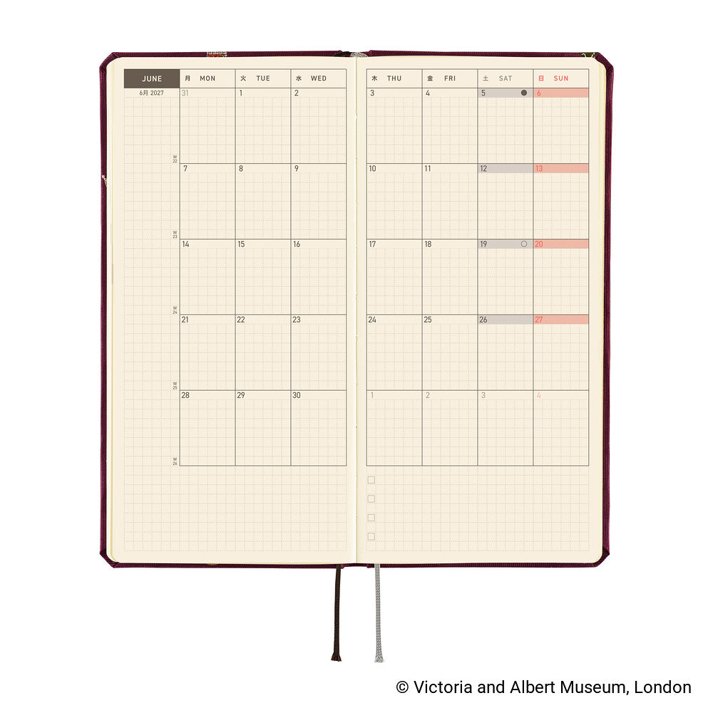Hobonichi 2027 Weeks - V&A Series: Welcome to the V&A