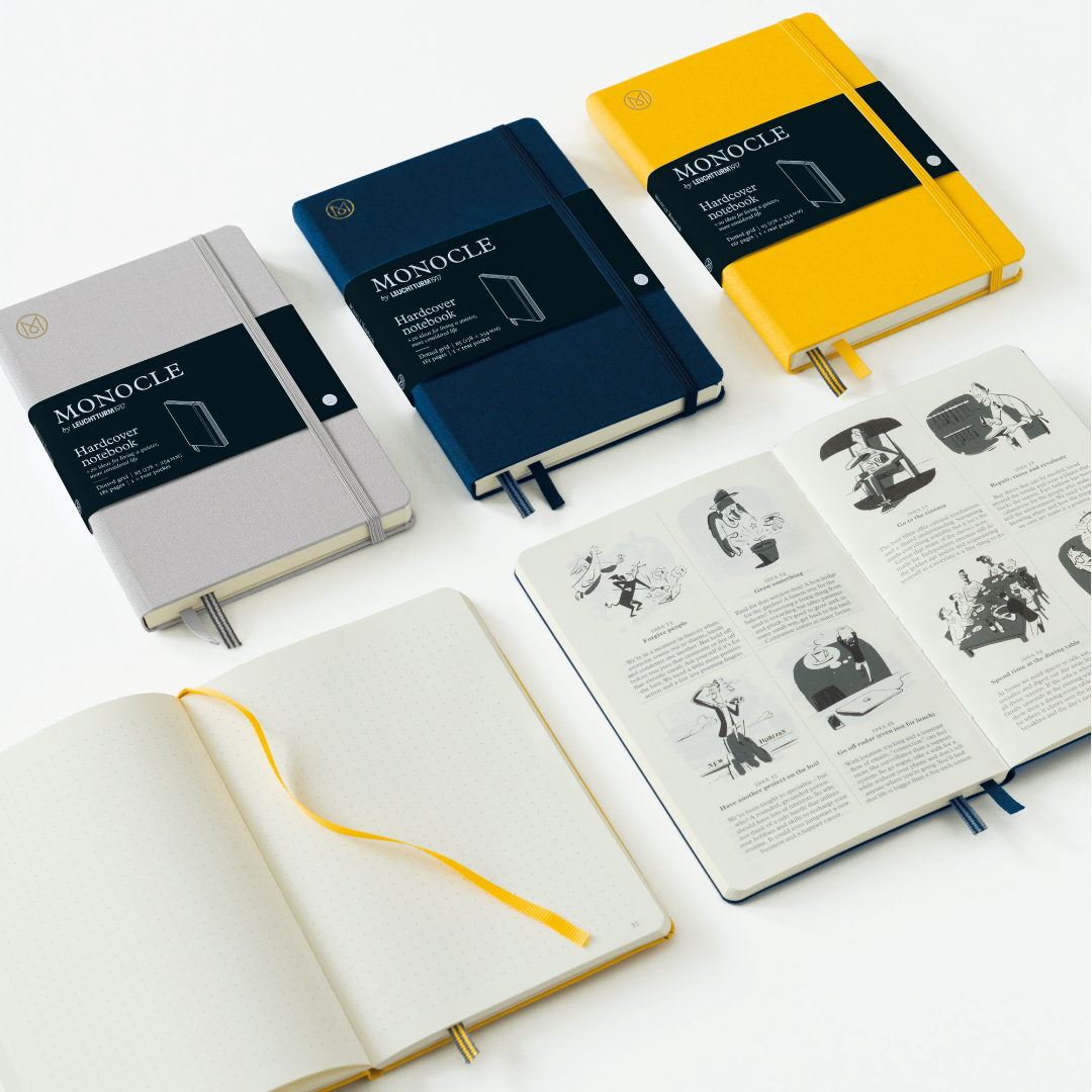 Leuchtturm1917 Monocle A6 Pocket Softcover Dotted Notebook - Light Grey