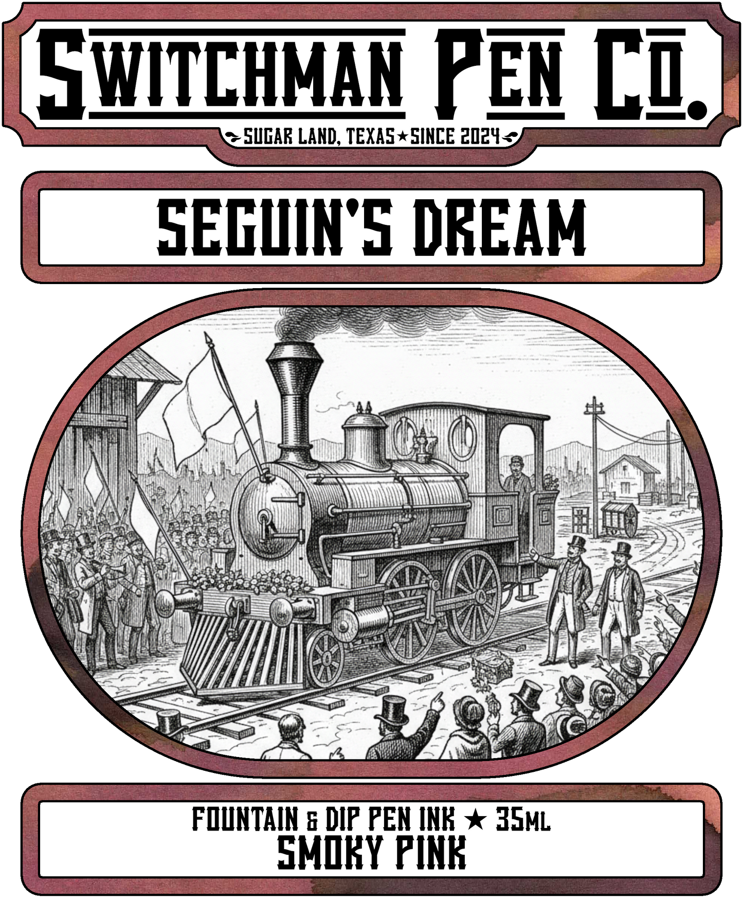 Switchman Pen Company Bottled Ink (35ml) - Seguin's Dream: Smoky Pink