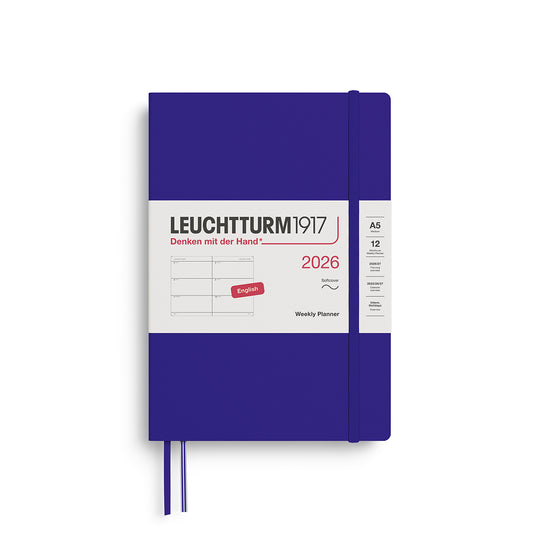 Leuchtturm1917 2026 A5 Medium Softcover Weekly Planner - Ink