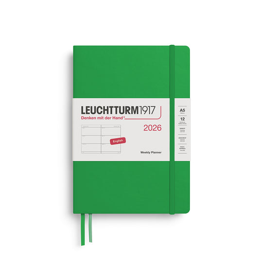 Leuchtturm1917 2026 A5 Hardcover Weekly Planner - Spring Leaf