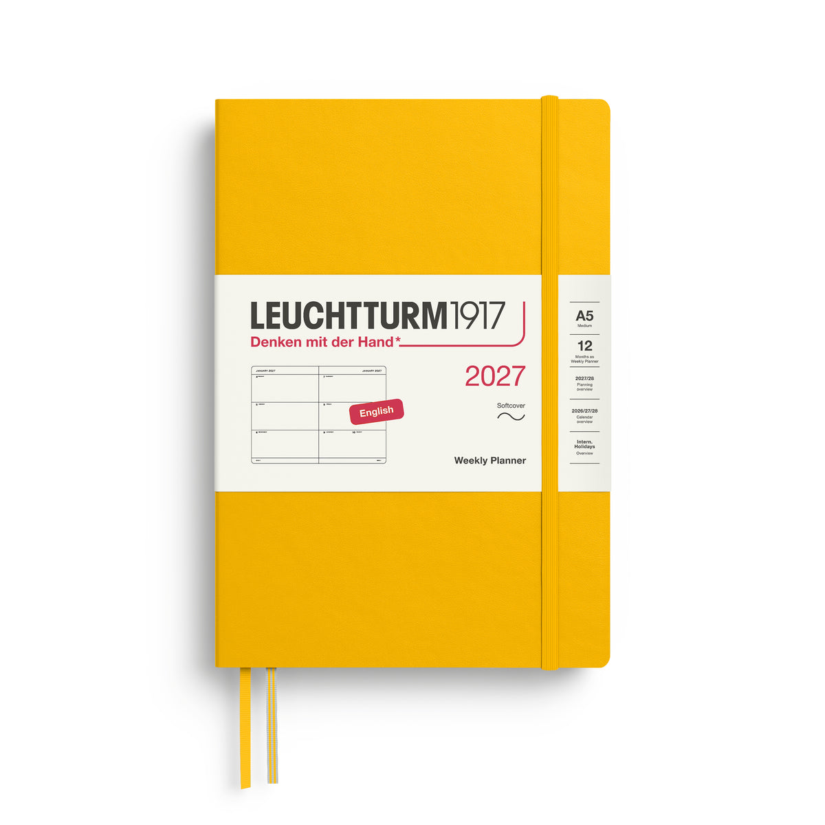 Leuchtturm1917 2027 A5 Medium Softcover Weekly Planner - Sunflower