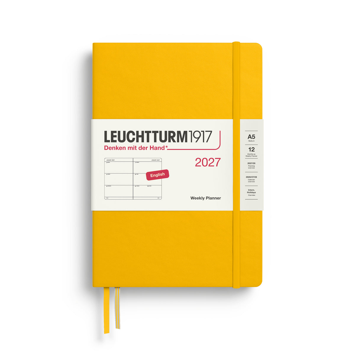 Leuchtturm1917 2027 A5 Medium Hardcover Weekly Planner - Sunflower