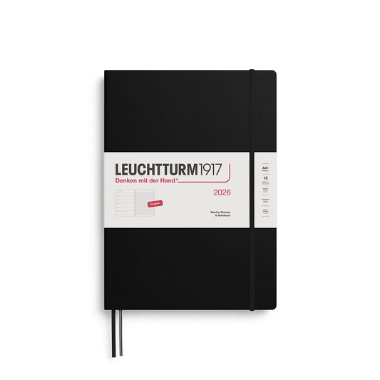Leuchtturm1917 2026 Master A4+ Weekly Planner and Notebook - Black
