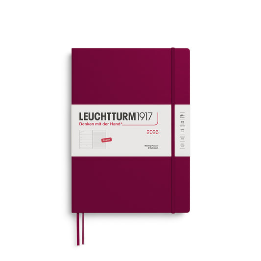 Leuchtturm1917 2026 Master A4+ Weekly Planner and Notebook - Port Red
