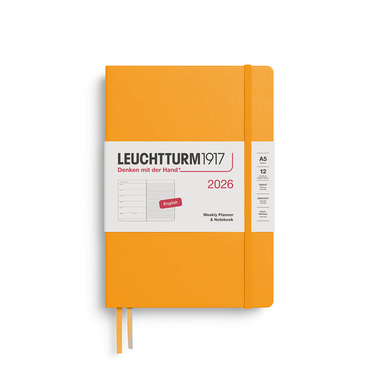 Leuchtturm1917 2026 A5 Weekly Planner and Notebook - Rising Sun