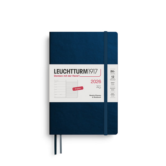 Leuchtturm1917 2026 B6+ Softcover Paperback Weekly Planner and Notebook - Deep Sea