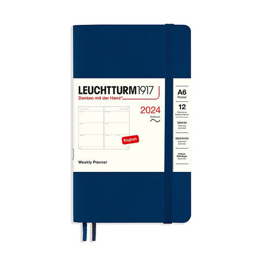Leuchtturm1917 2024 Pocket A6 Softcover Weekly Planner - Navy