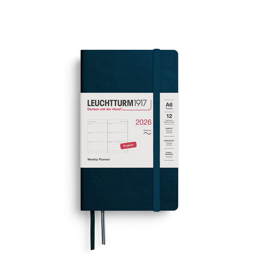 Leuchtturm1917 2026 A6 Pocket Softcover Weekly Planner - Deep Sea
