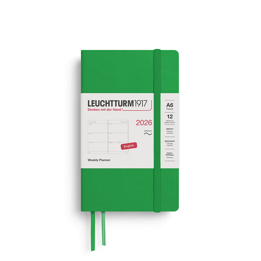 Leuchtturm1917 2026 A6 Pocket Softcover Weekly Planner - Spring Leaf