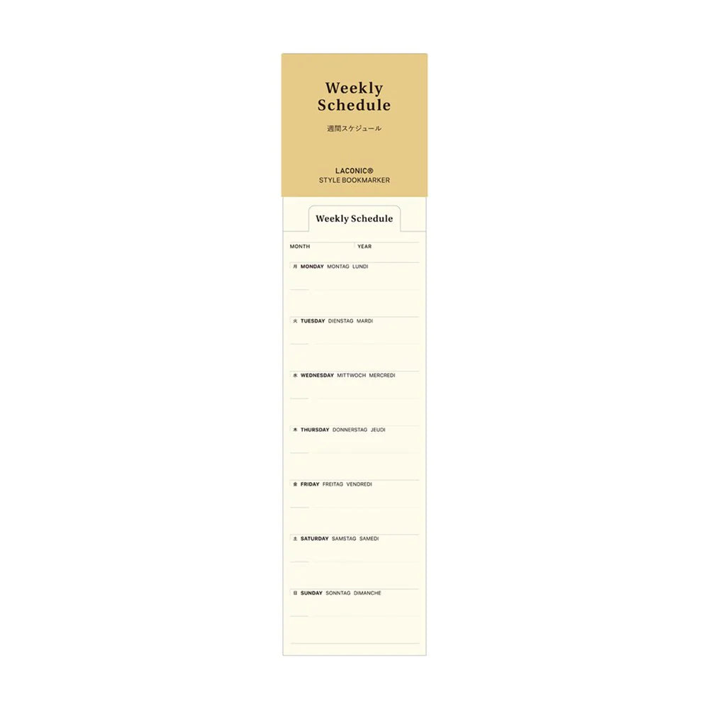 Laconic Style Bookmarker - Weekly