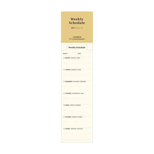 Laconic Style Bookmarker - Weekly