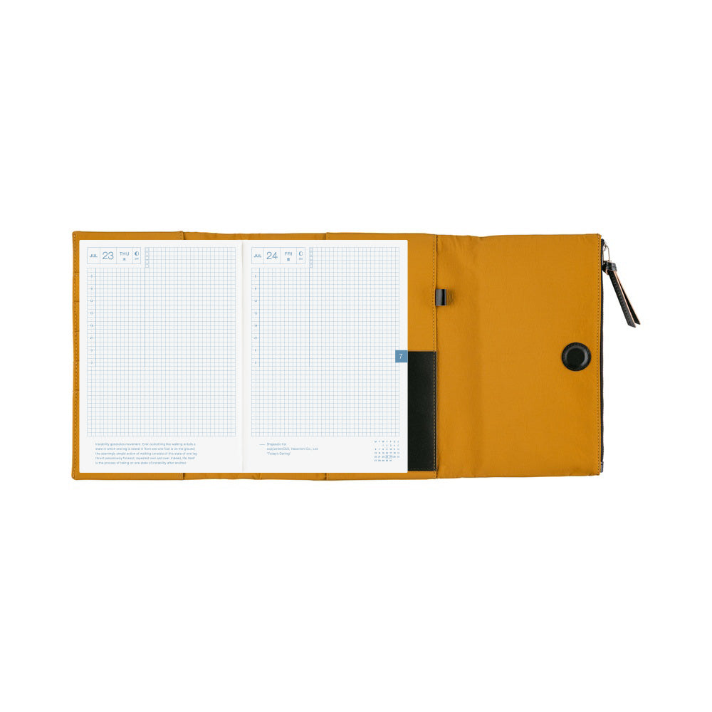 Hobonichi A5 Cousin Cover Only - Tragen: Mustard