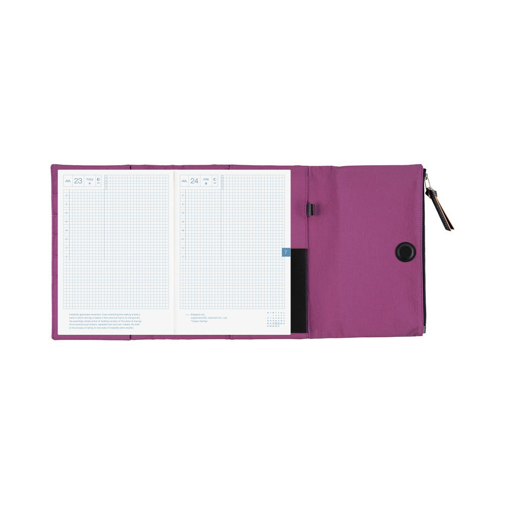 Hobonichi A5 Cousin Cover Only - Tragen: Purple