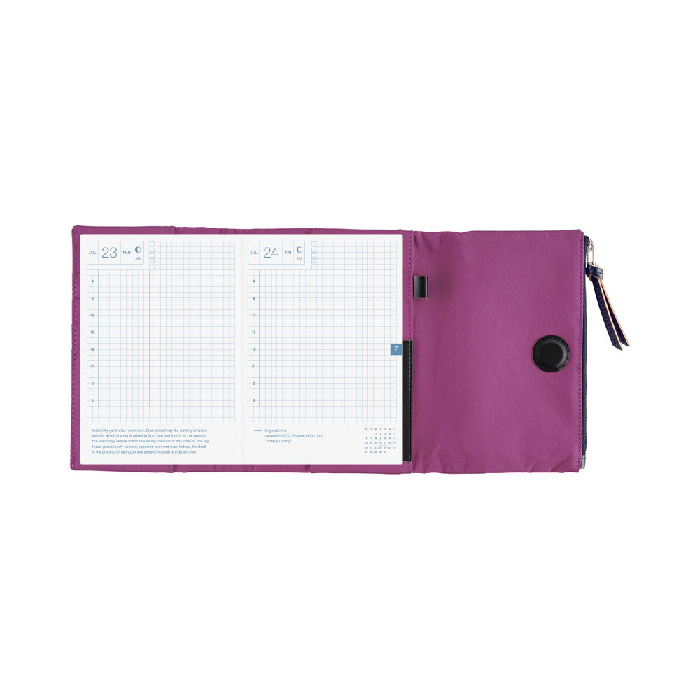 Hobonichi A6 Techo Cover Only - Tragen: Purple