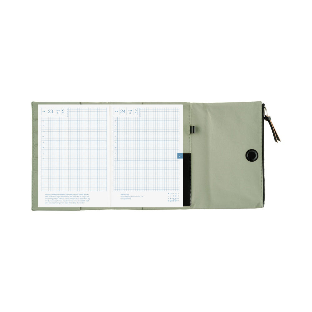 Hobonichi A5 Cousin Cover Only - Tragen: Oakmoss