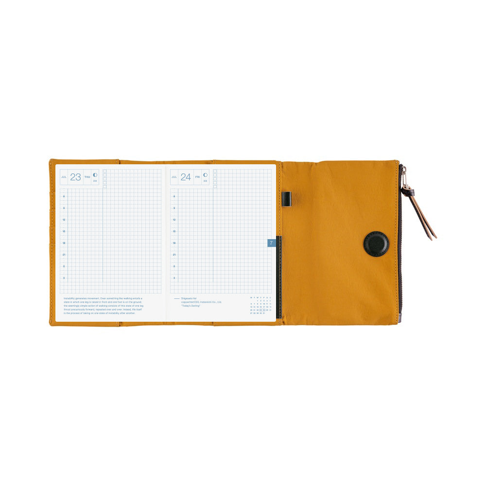 Hobonichi A6 Techo Cover Only - Tragen: Mustard