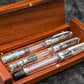Galen Leather Wooden Pen Display Case with Lid