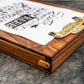 Galen Leather Wooden Sketchbox - Walnut