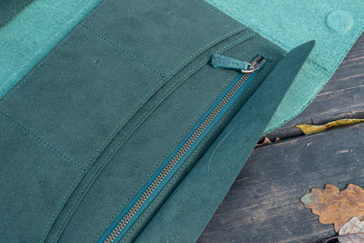 Galen Leather Writer's Medic Bag - Crazy Horse Forest Green