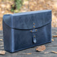 Galen Leather Writer's Medic Bag - Crazy Horse Navy Blue