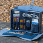 Galen Leather Writer's Medic Bag XLarge - Crazy Horse Navy Blue