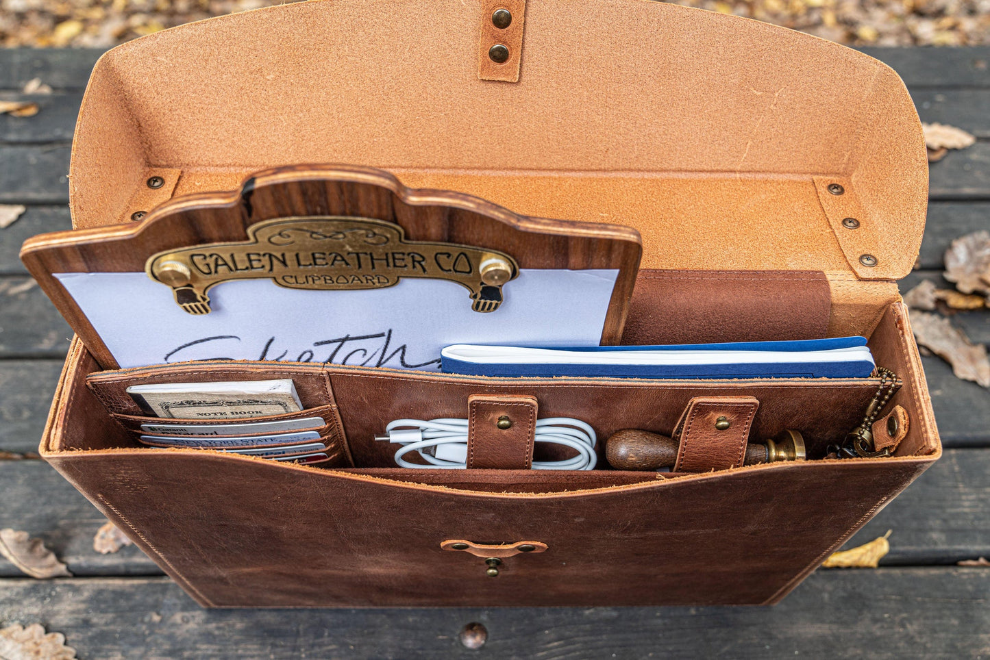 Galen Leather Writer's Medic Bag XLarge - Crazy Horse Tan