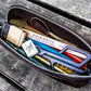 Galen Leather XLarge Pencil Case - Dark Brown (Zippered)