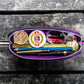 Galen Leather XLarge Pencil Case - Purple (Zippered)