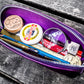 Galen Leather XLarge Pencil Case - Purple (Zippered)