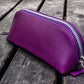 Galen Leather XLarge Pencil Case - Purple (Zippered)