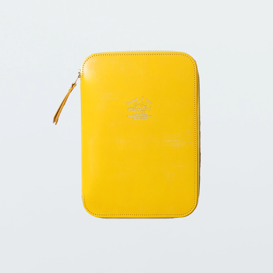 The Superior Labor Bridle Leather A5 Zip Organizer - Yellow