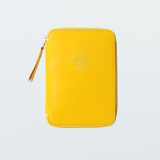The Superior Labor Bridle Leather A6 Zip Organizer - Yellow