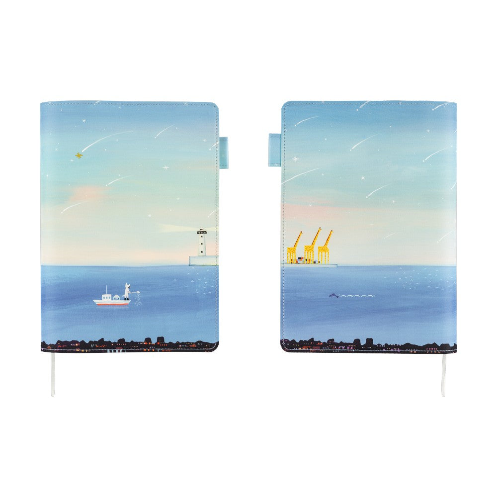 Hobonichi A5 Cousin 5-Year Leather Cover Only - Hiroko Kubota: The Sea’s Dream at Dawn