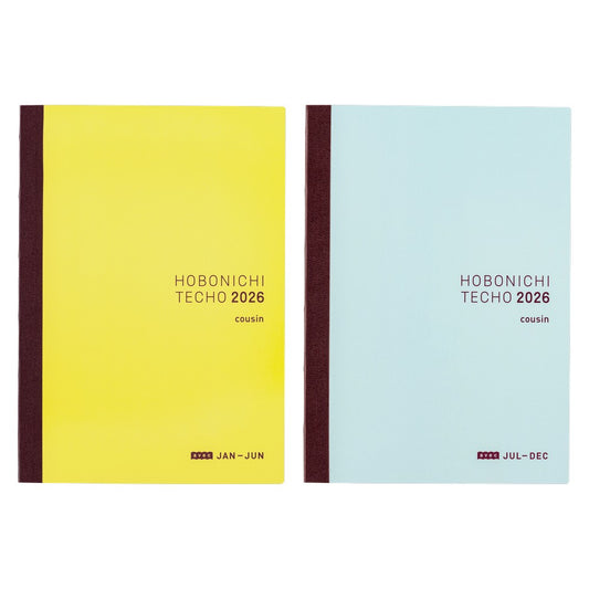 Hobonichi 2026 A5 Techo Cousin Avec Book - Set of 2 (Mon/Jan Start) (6-Month) (Japanese)