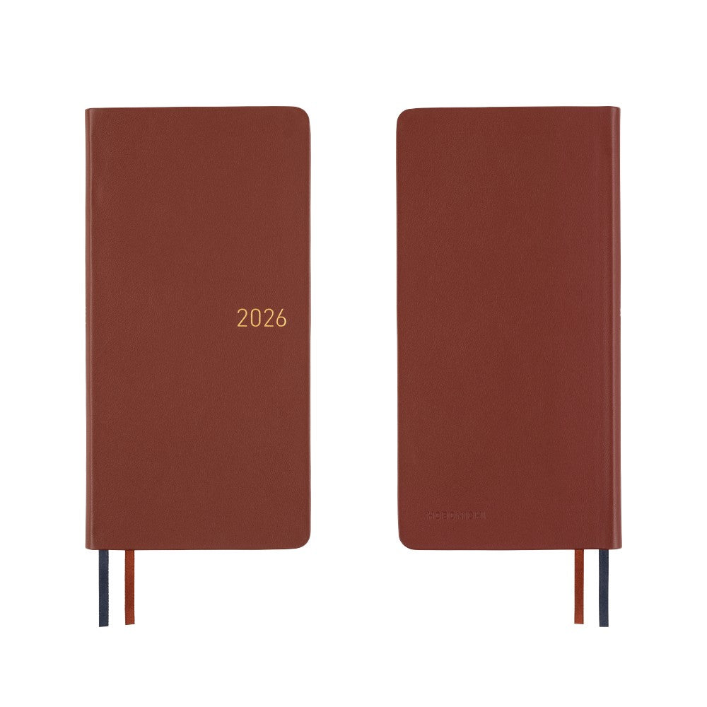 Hobonichi 2026 Weeks - Leather: Wine Brown