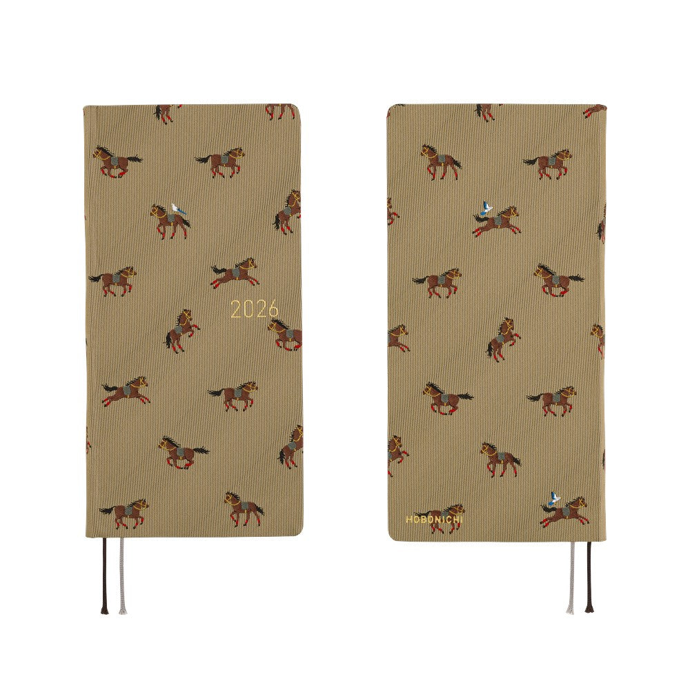 Hobonichi 2026 Weeks MEGA - Bow & Tie: Galloping Horses