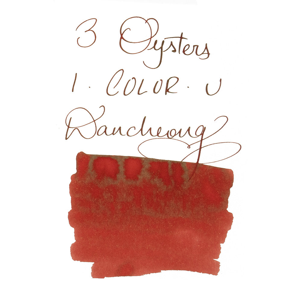 3 Oysters Dancheong Red (38ml) Bottled Ink (I-Color-U)